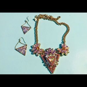 💋 Katy Perry Pink & Gold Jewelry Set
